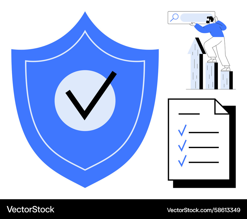 Data Integrity & Security Checklists Vector Image