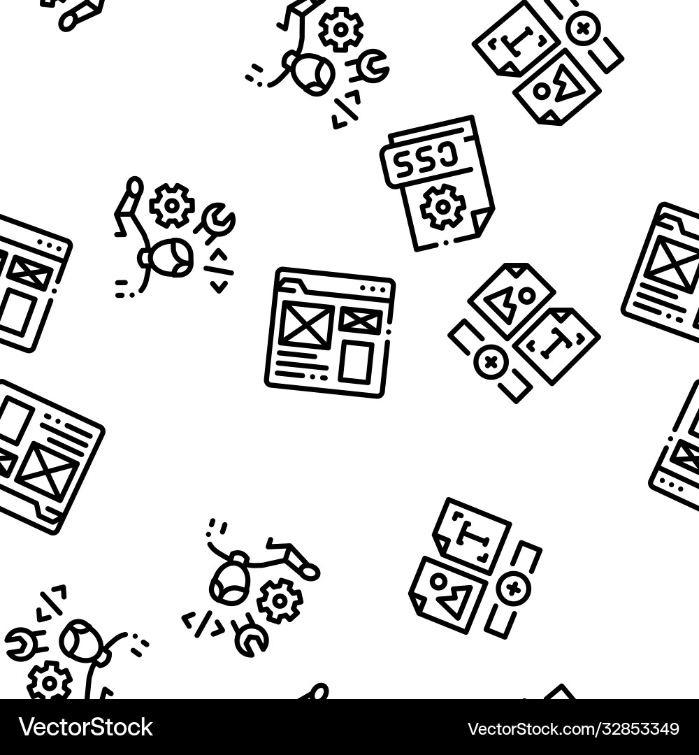 Front end development seamless pattern Front end development seamless pattern vector image
