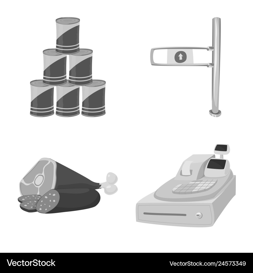 Isolated object of food and drink symbol set Vector Image