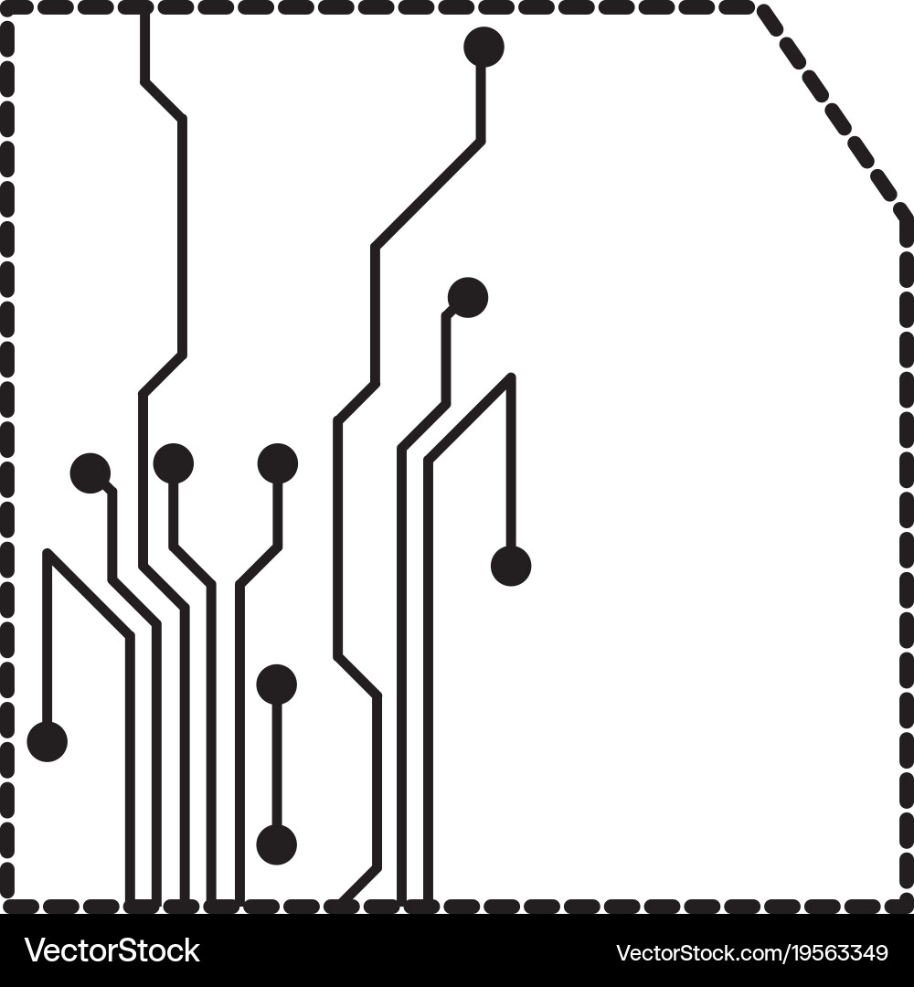 Isolated processor design Vector Image