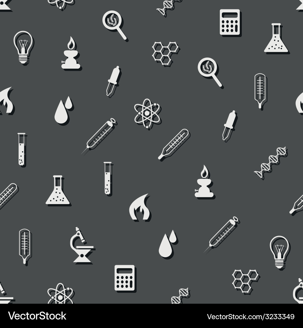 Laboratory Science Pattern Vector Image