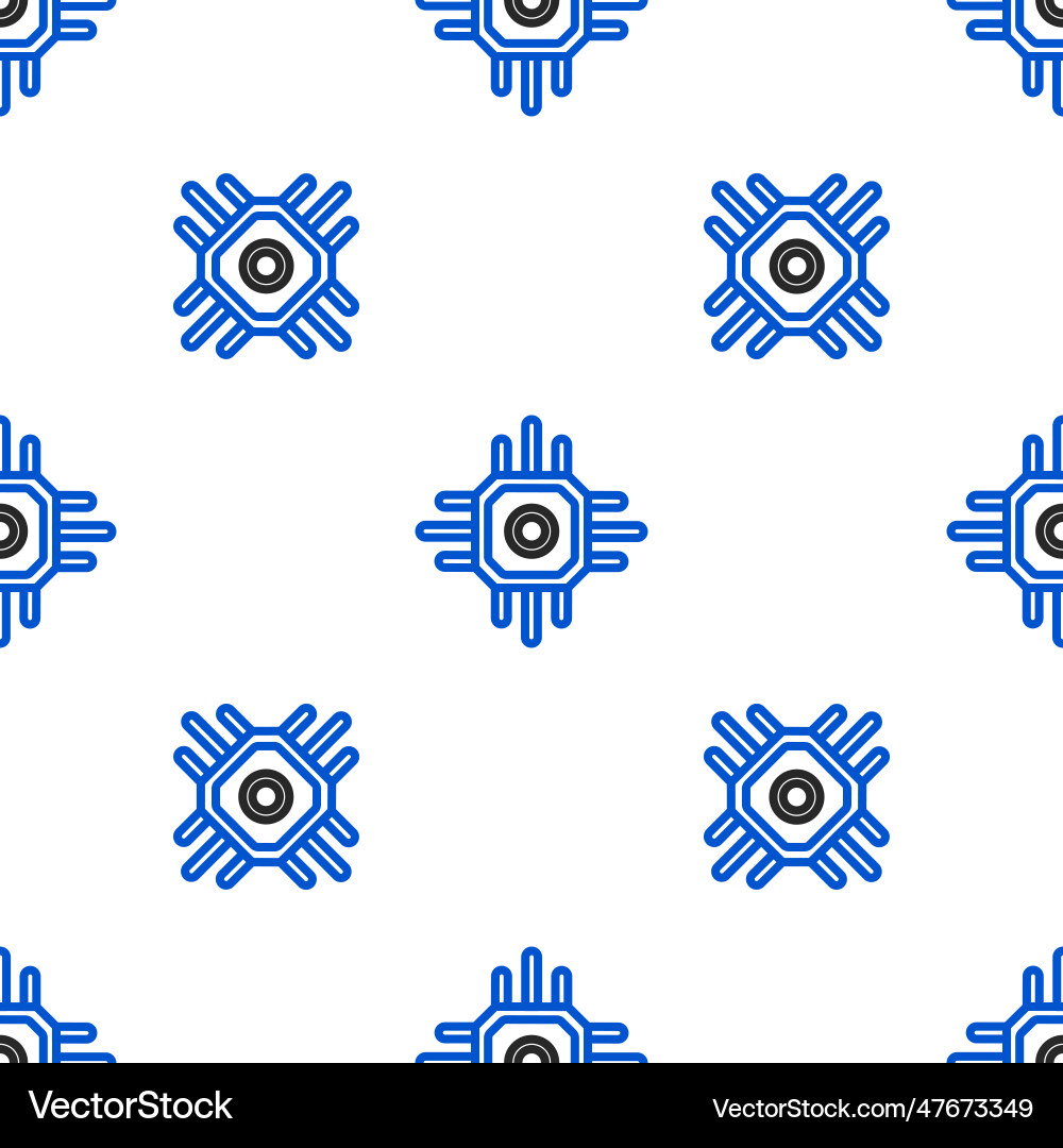 Line processor icon isolated seamless pattern Line processor icon isolated seamless pattern Vector Image