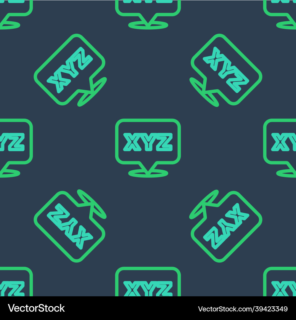 Line xyz coordinate system icon isolated seamless Line xyz coordinate system icon isolated seamless vector image