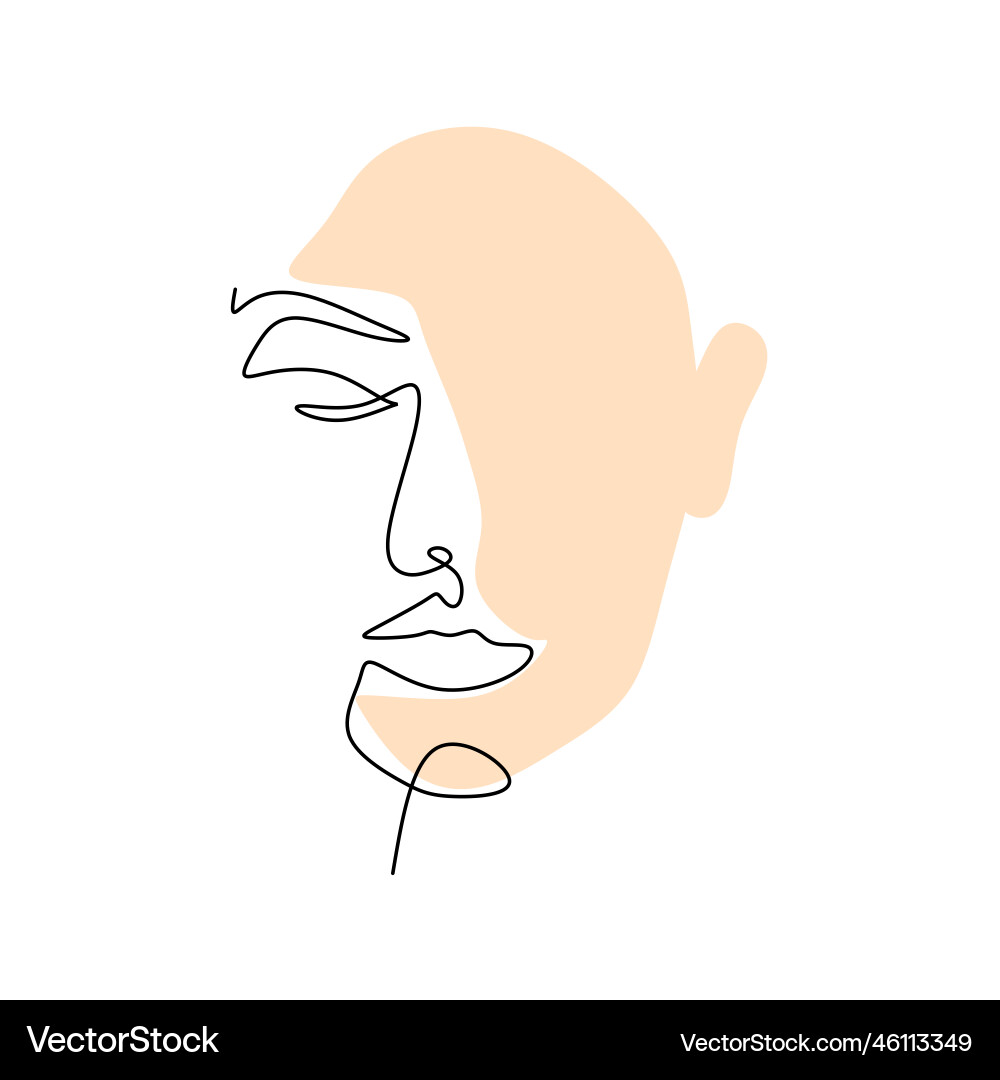 One continuous single line of surreal abstract One continuous single line of surreal abstract vector image