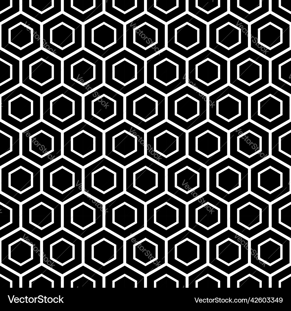 Seamless hexagons pattern Seamless hexagons pattern vector image