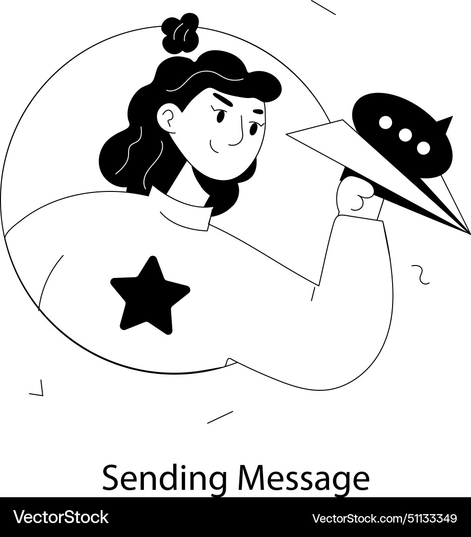 Sending message Vector Image