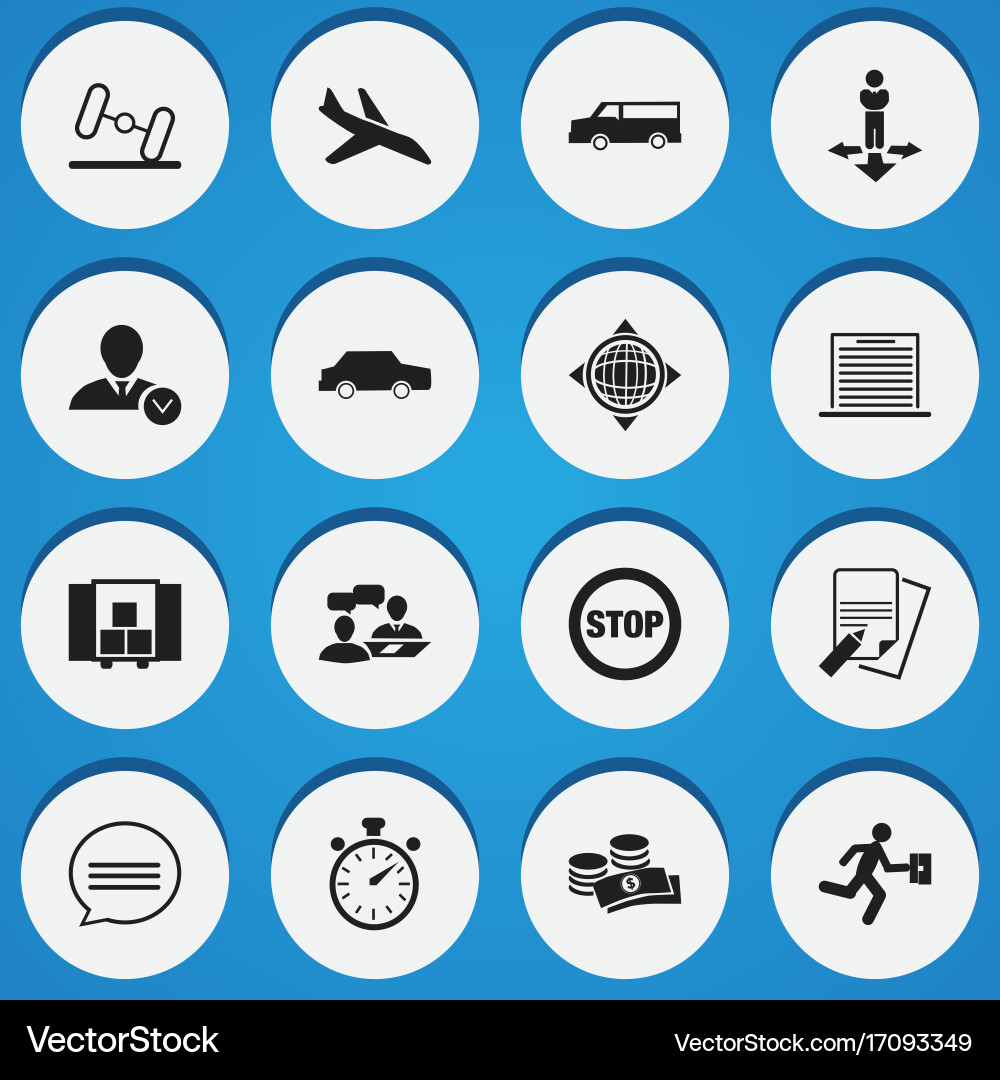 Set of 16 editable complex icons includes symbols vector image