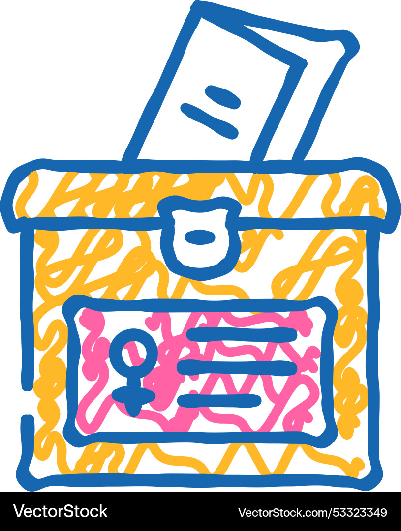 Women vote feminism woman icon doodle Women vote feminism woman icon doodle vector image