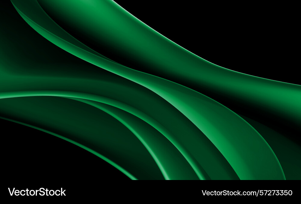 Abstract green glossy wave curve overlap design Abstract green glossy wave curve overlap design vector image