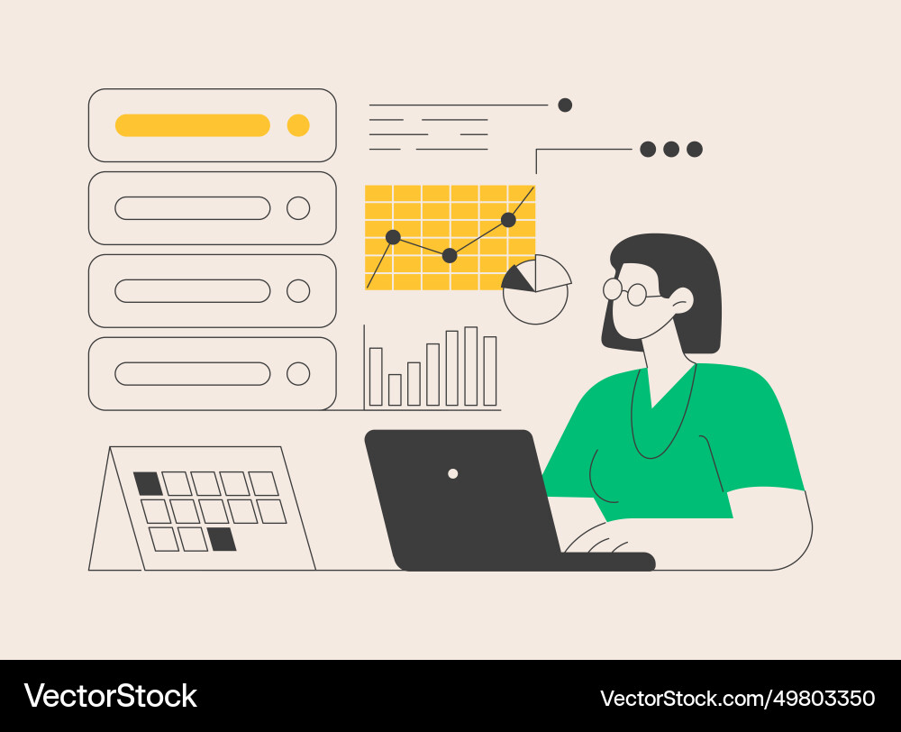 Analytics and data science abstract concept Analytics and data science abstract concept vector image