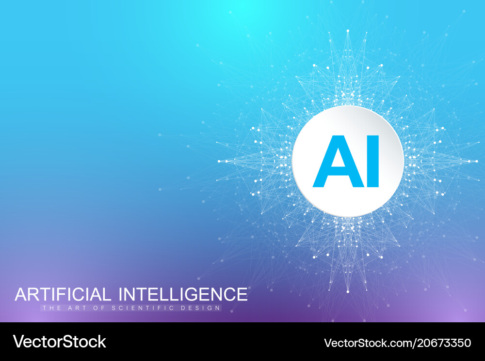 Artificial Intelligence Network vector image