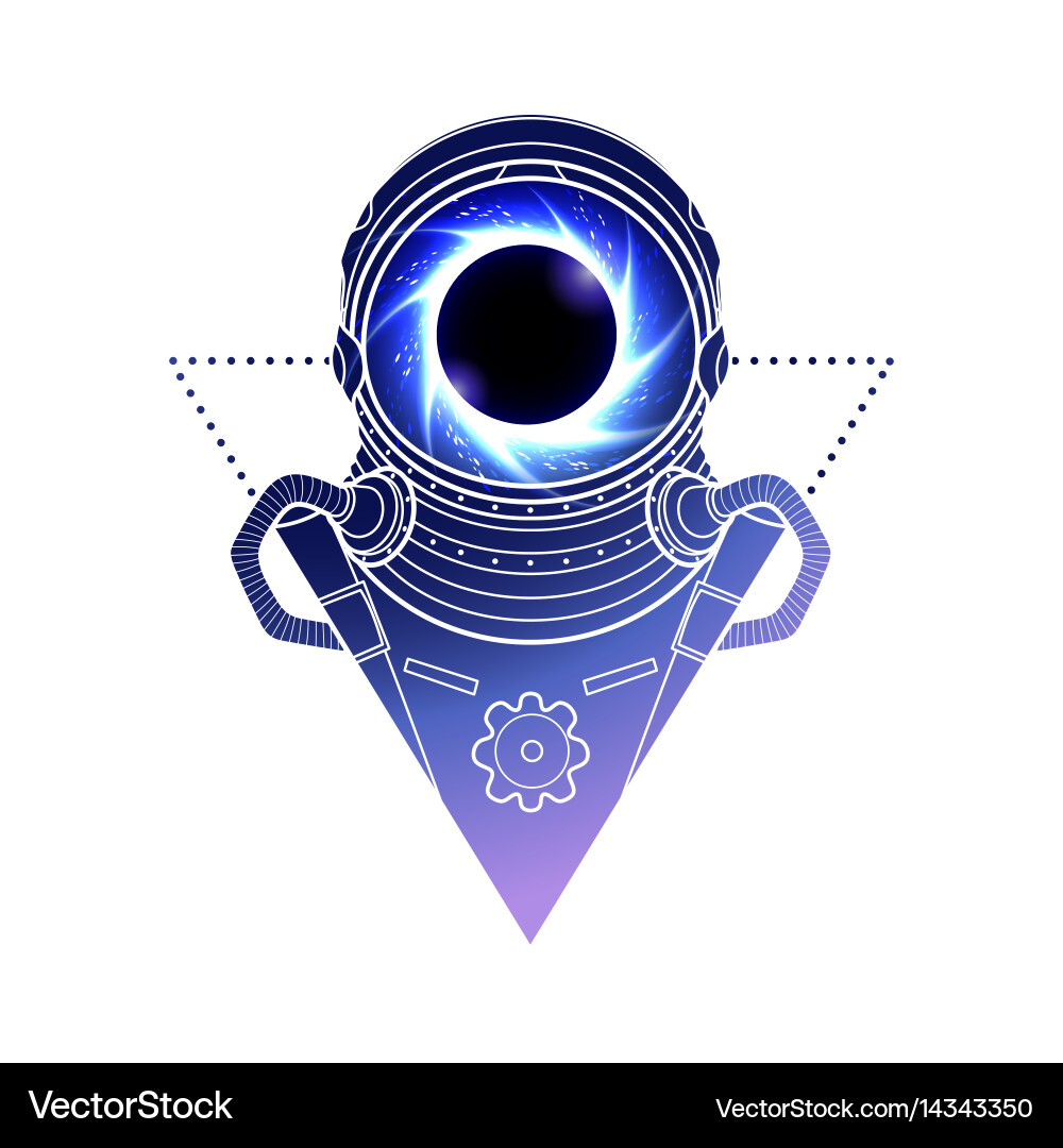 Astronaut in Space Vortex vector image