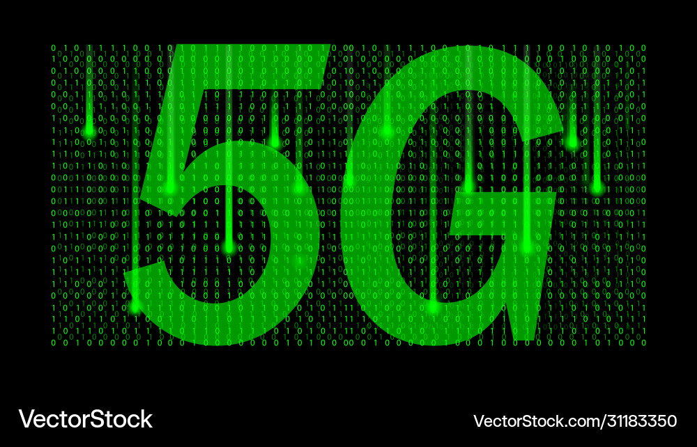 Big Data binärer Codefluss durch 5g mobile Big Data binärer Codefluss durch 5g mobile vektorbild