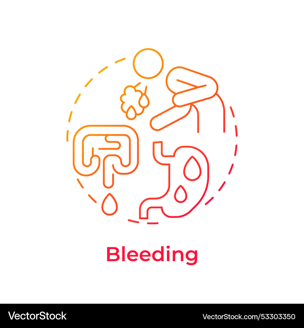 Bleeding red gradient concept icon Bleeding red gradient concept icon vector image