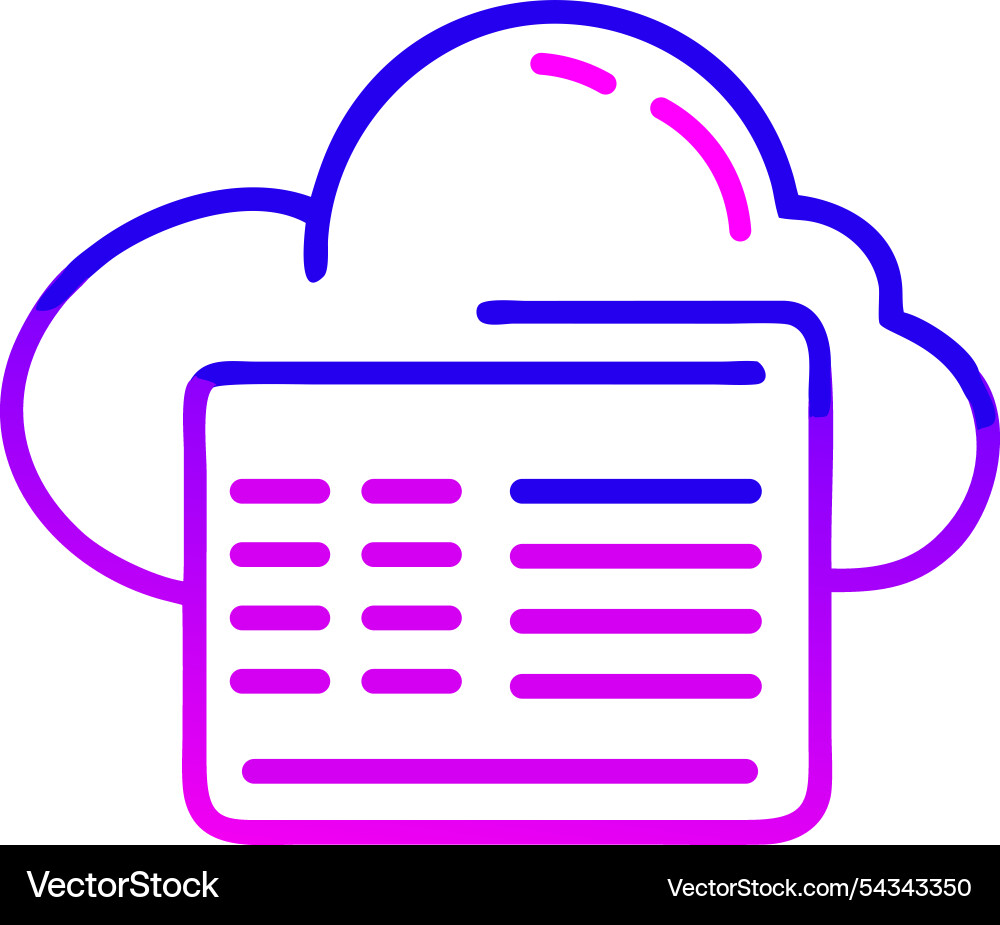 Cloud computing services icon Vector Image