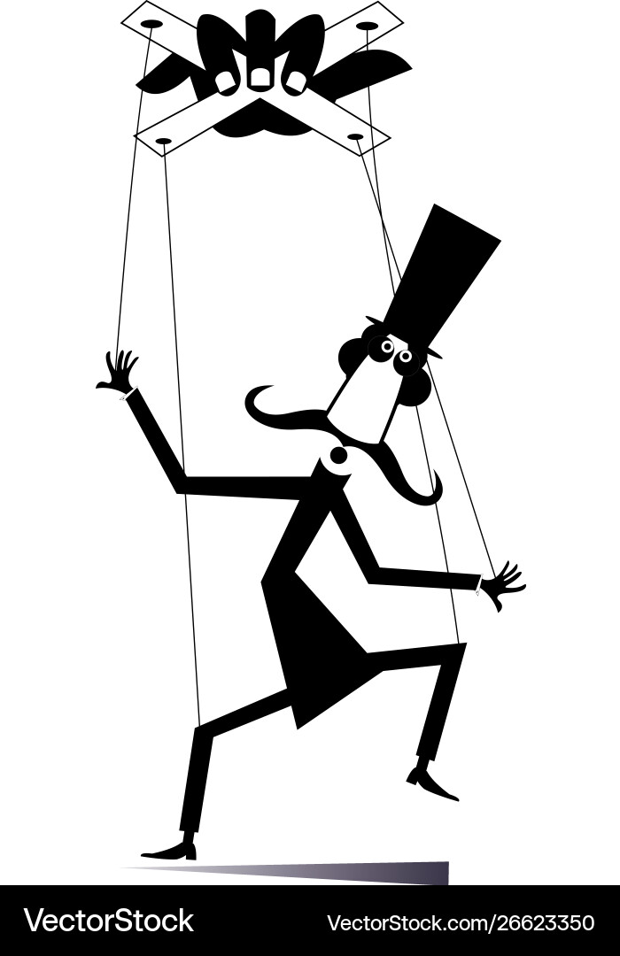 Controlling Figure - Puppet Style vector image