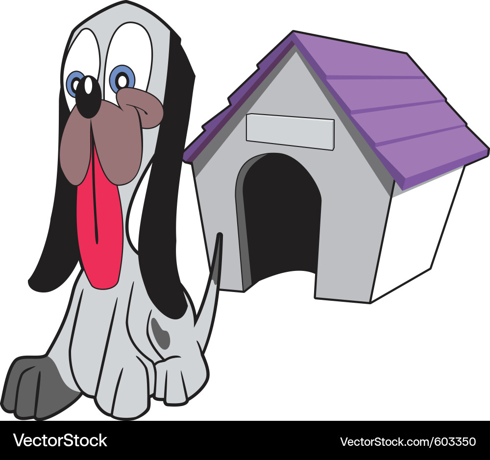 Cute Cartoon Dog Vector Image