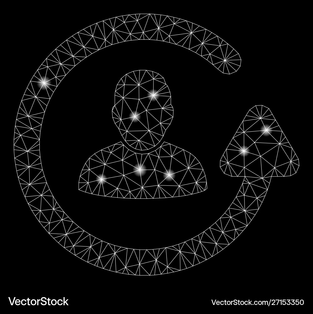 Flare mesh network update user with spots Flare mesh network update user with spots Vector Image