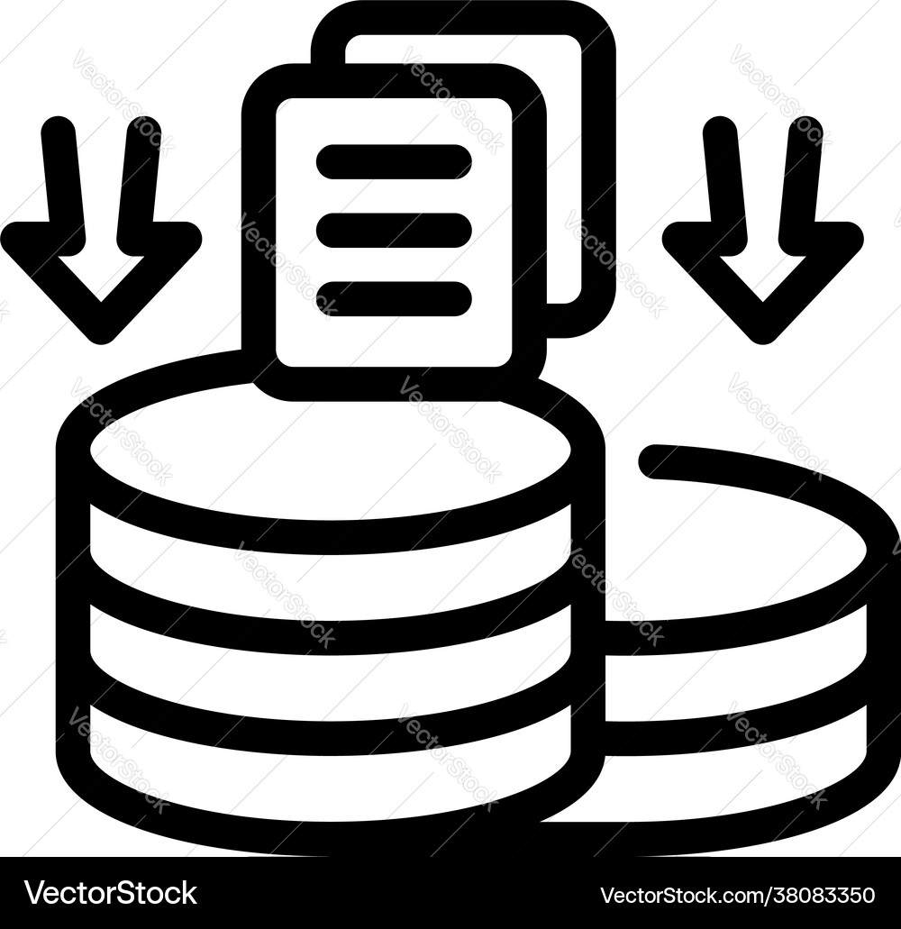 Folder filter server icon outline style Folder filter server icon outline style vector image