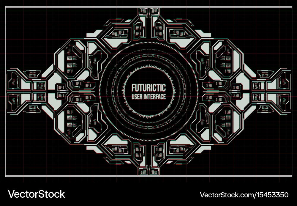 Futuristic User Interface Background Vector Image