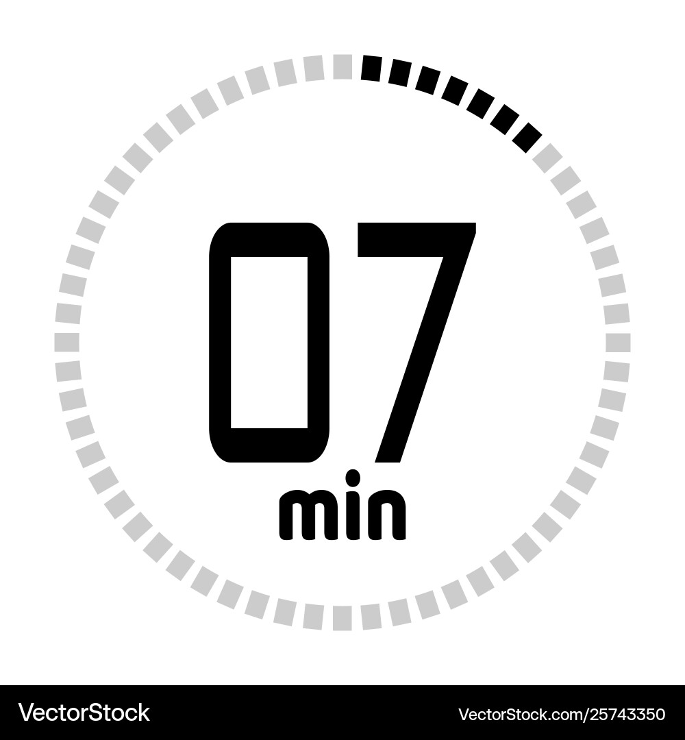 Minutes countdown timer vector image