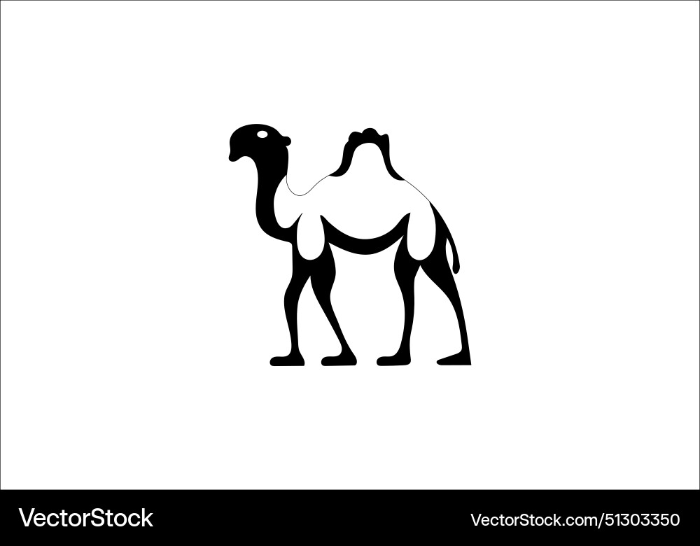 New design minimal style bactrian camel icon Vector Image