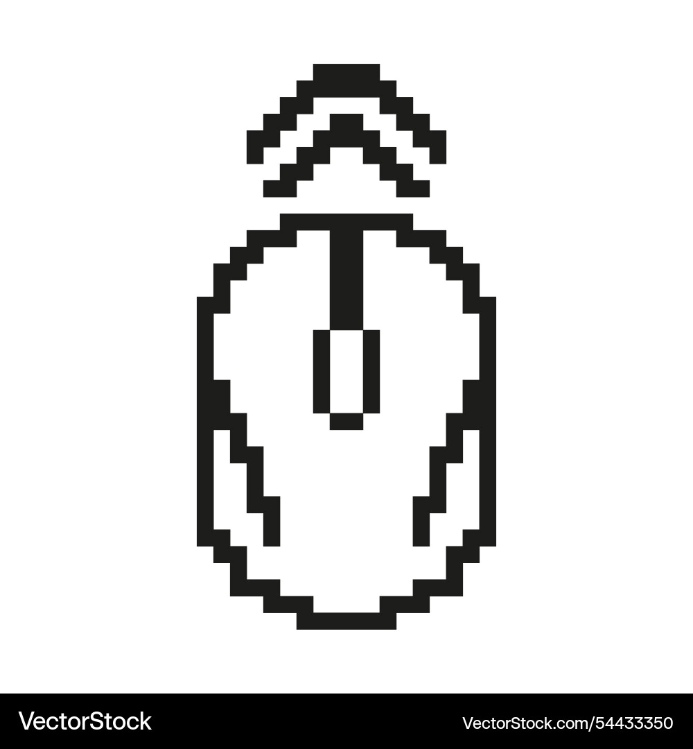 Pixelated computer mouse icon click symbol Pixelated computer mouse icon click symbol vector image