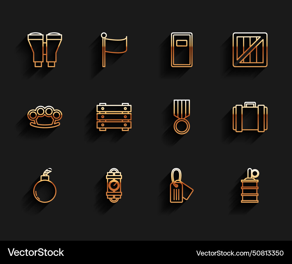 Set line bomb ready to explode detonate dynamite Set line bomb ready to explode detonate dynamite vector image