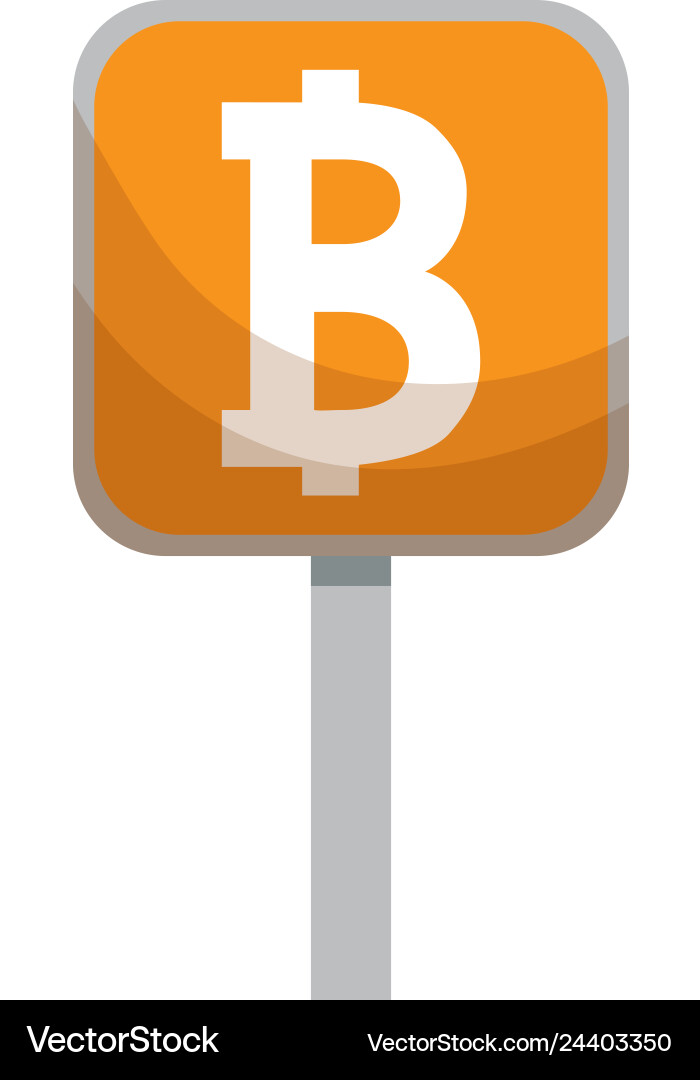 Signal with bitcoin symbol Vector Image