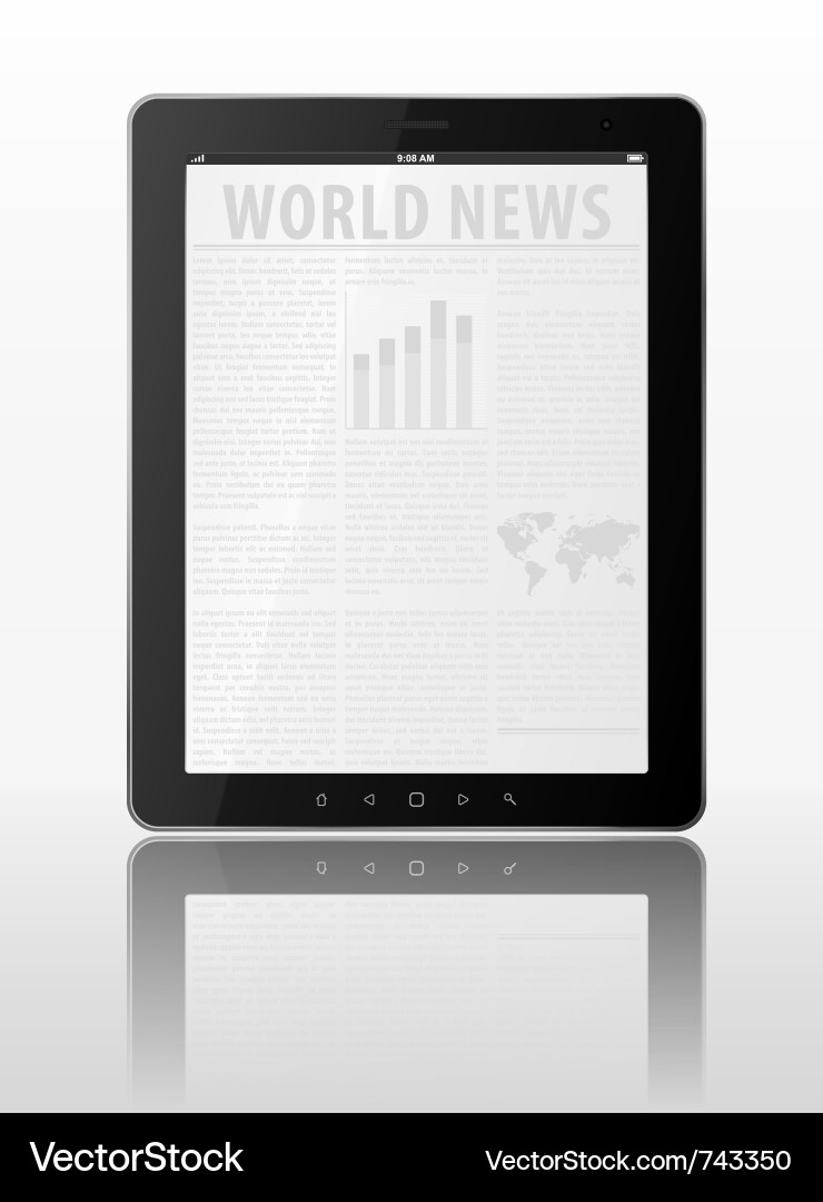 Tablet computer vector image