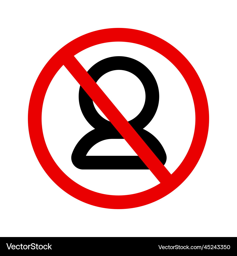 User block icon or ban Vector Image