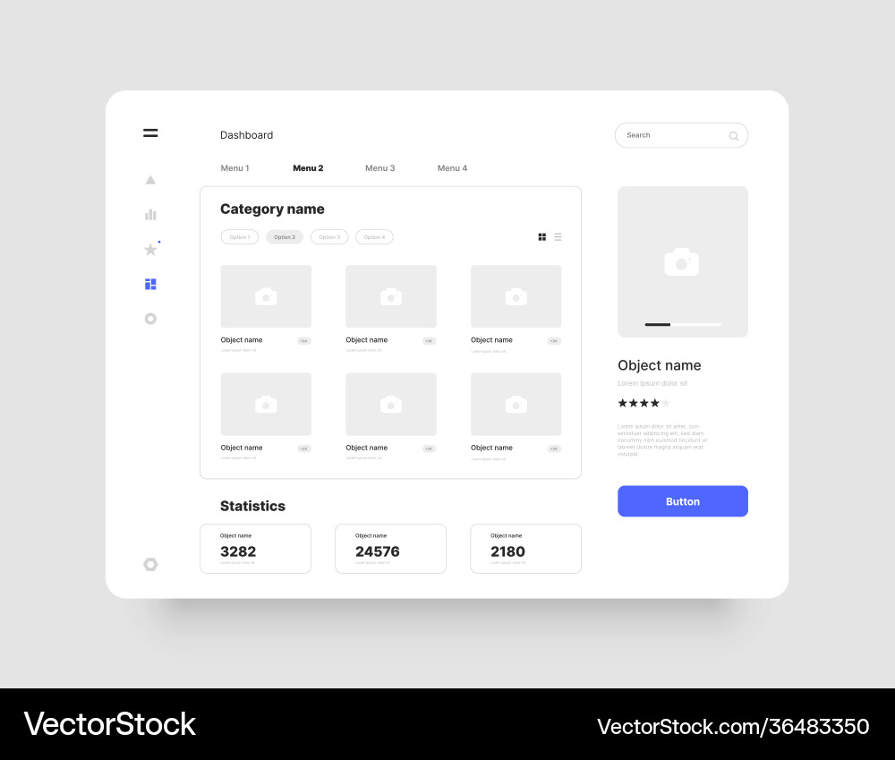 Wireframes screens dashboard ui and ux kit design vector image
