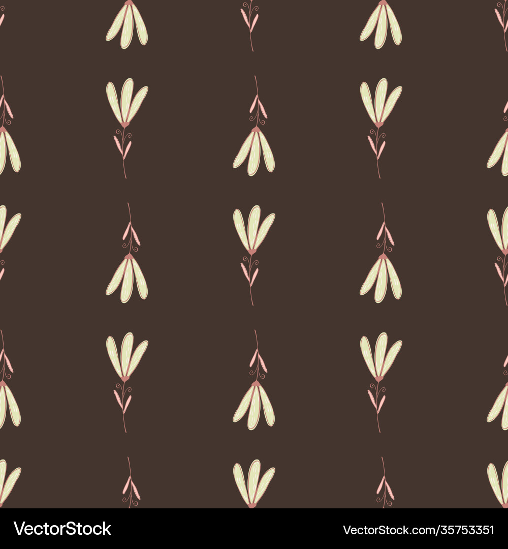 Abstract botanic seamless pattern with flower Abstract botanic seamless pattern with flower vector image