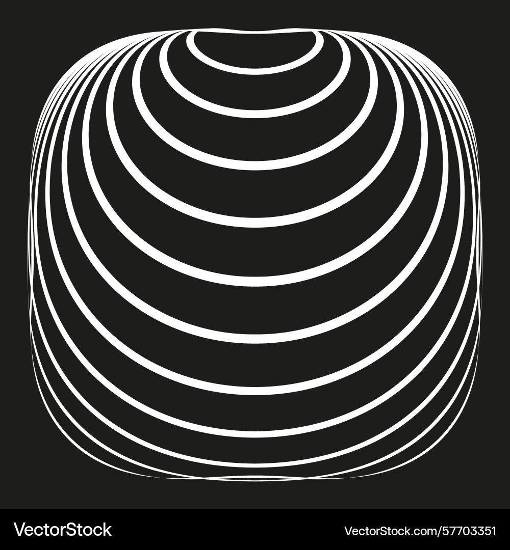 Abstract cube form white line pattern geometric vector image