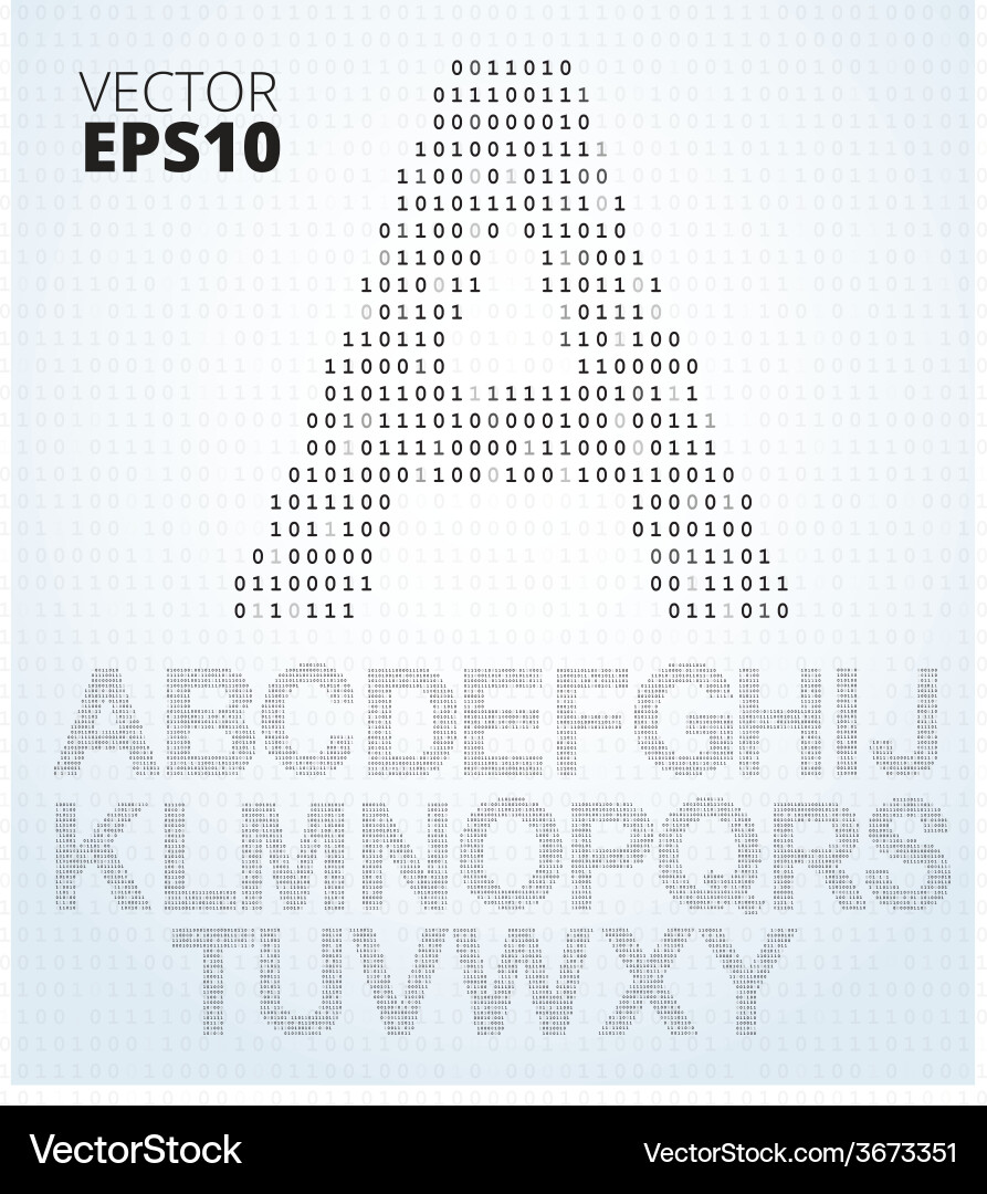 Binary Alphabet Code Schrift vektorbild