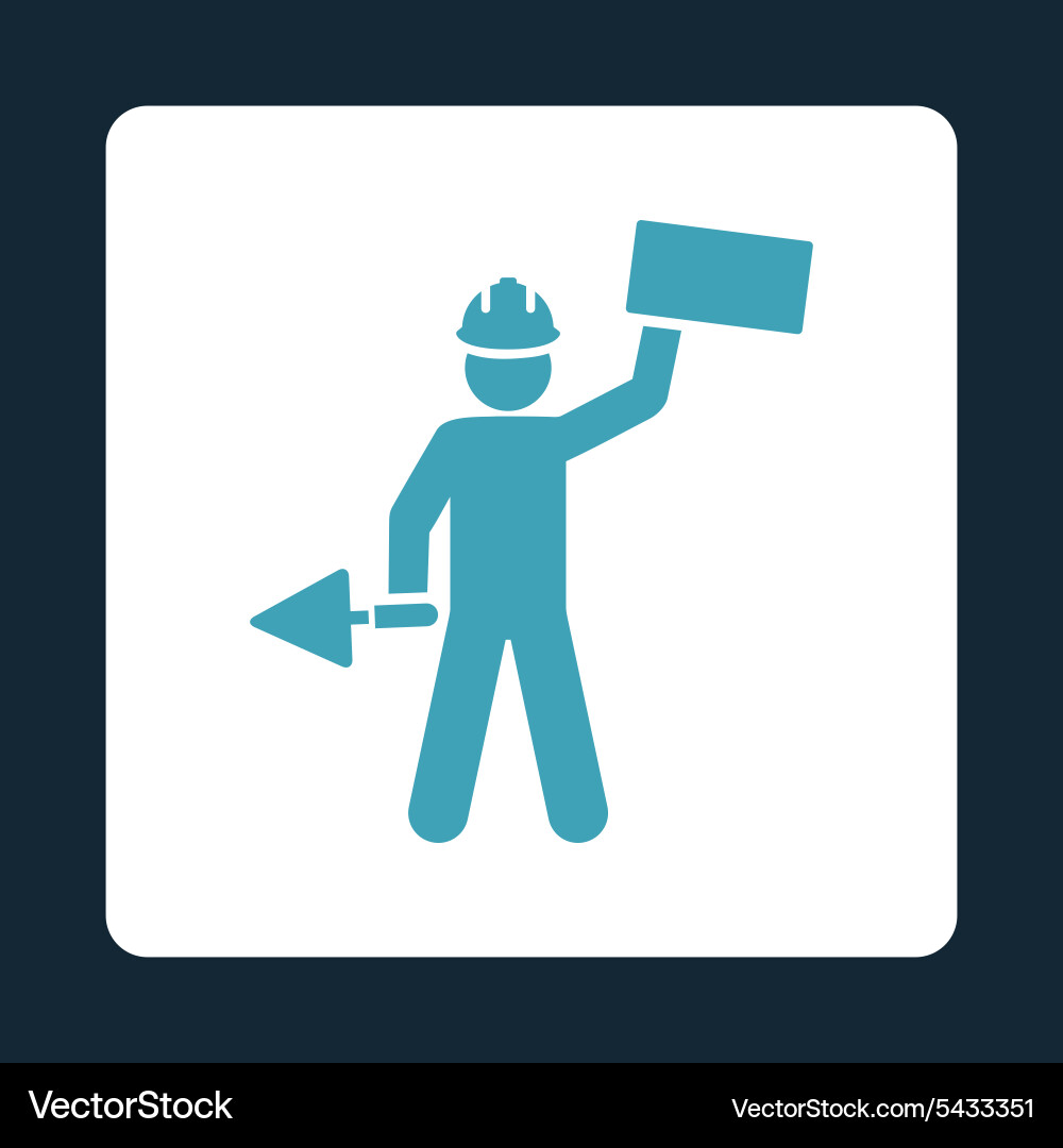 Builder icon from basic plain set Vector Image