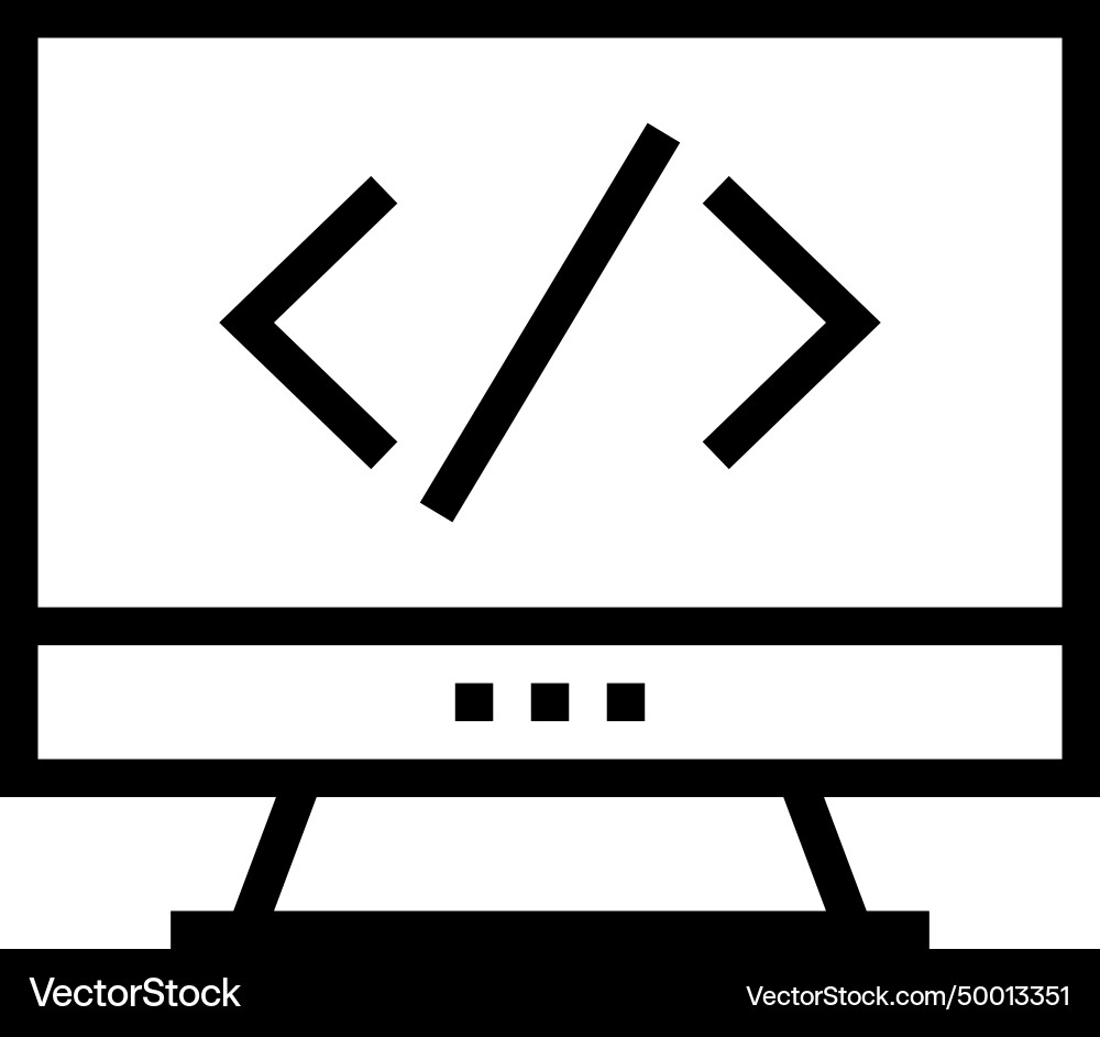 Coding icon vector image