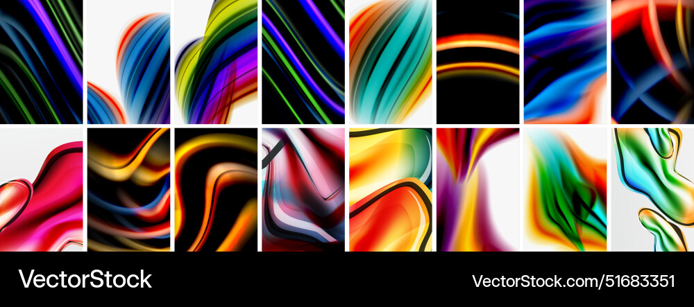 Collection of abstract background with waves Collection of abstract background with waves vector image
