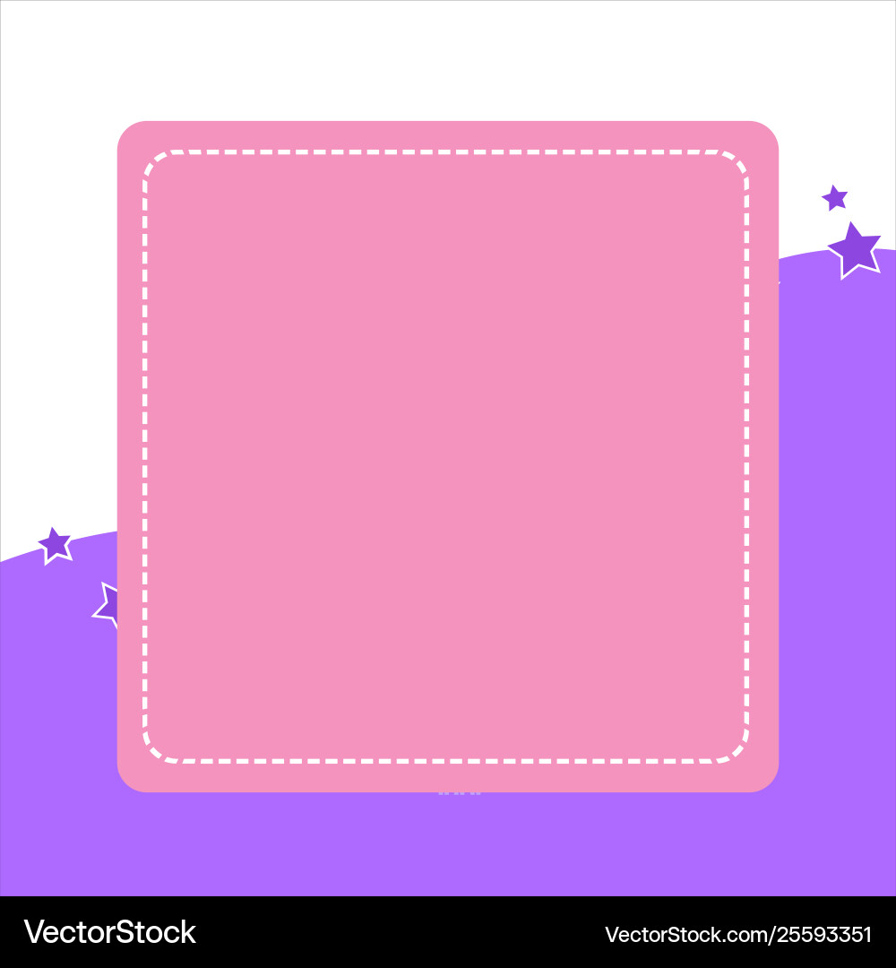 Dashed line blank square in color thin and thick vector image