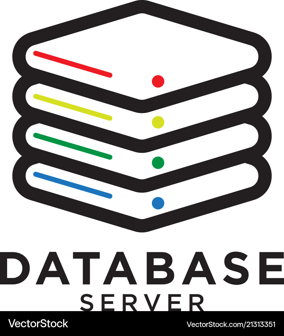 Database Stack Icon Template vector image