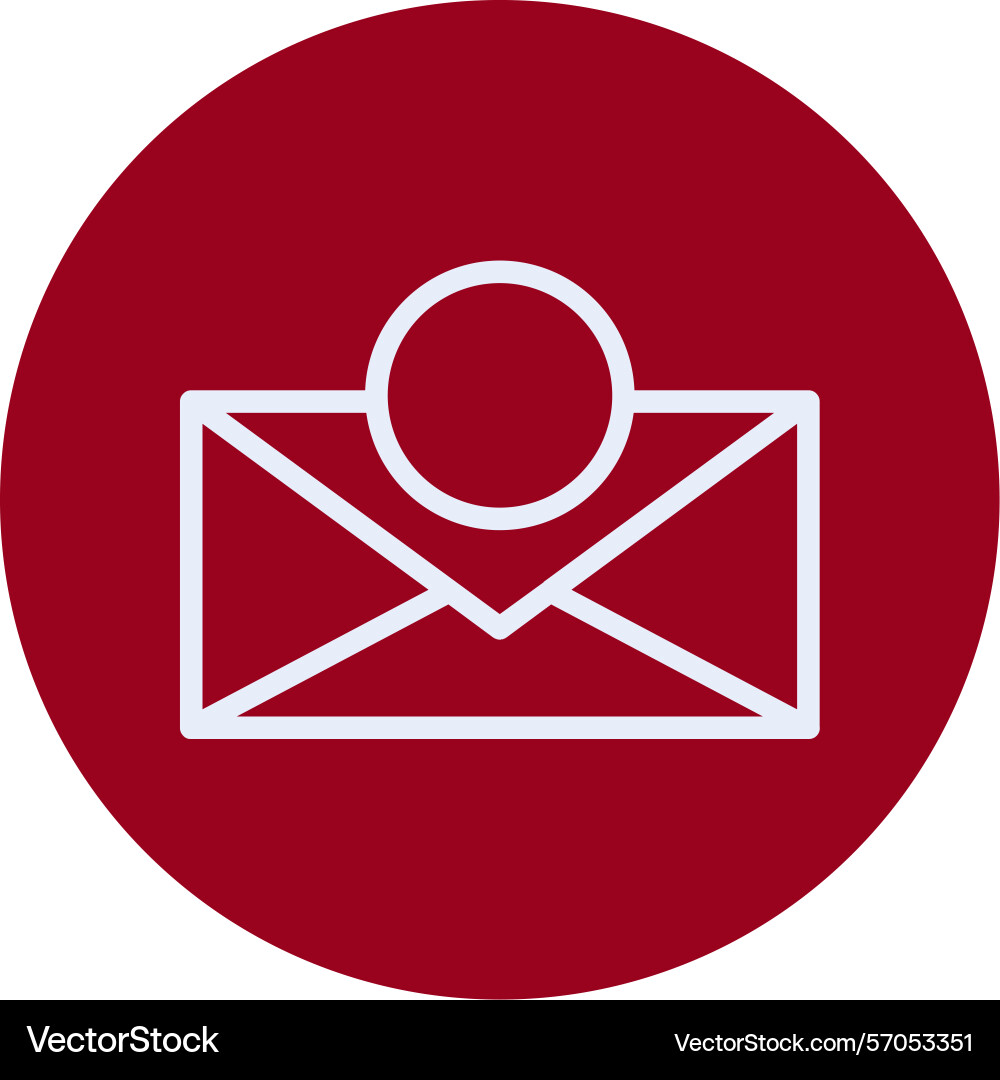 Email line circle style icon design Vector Image