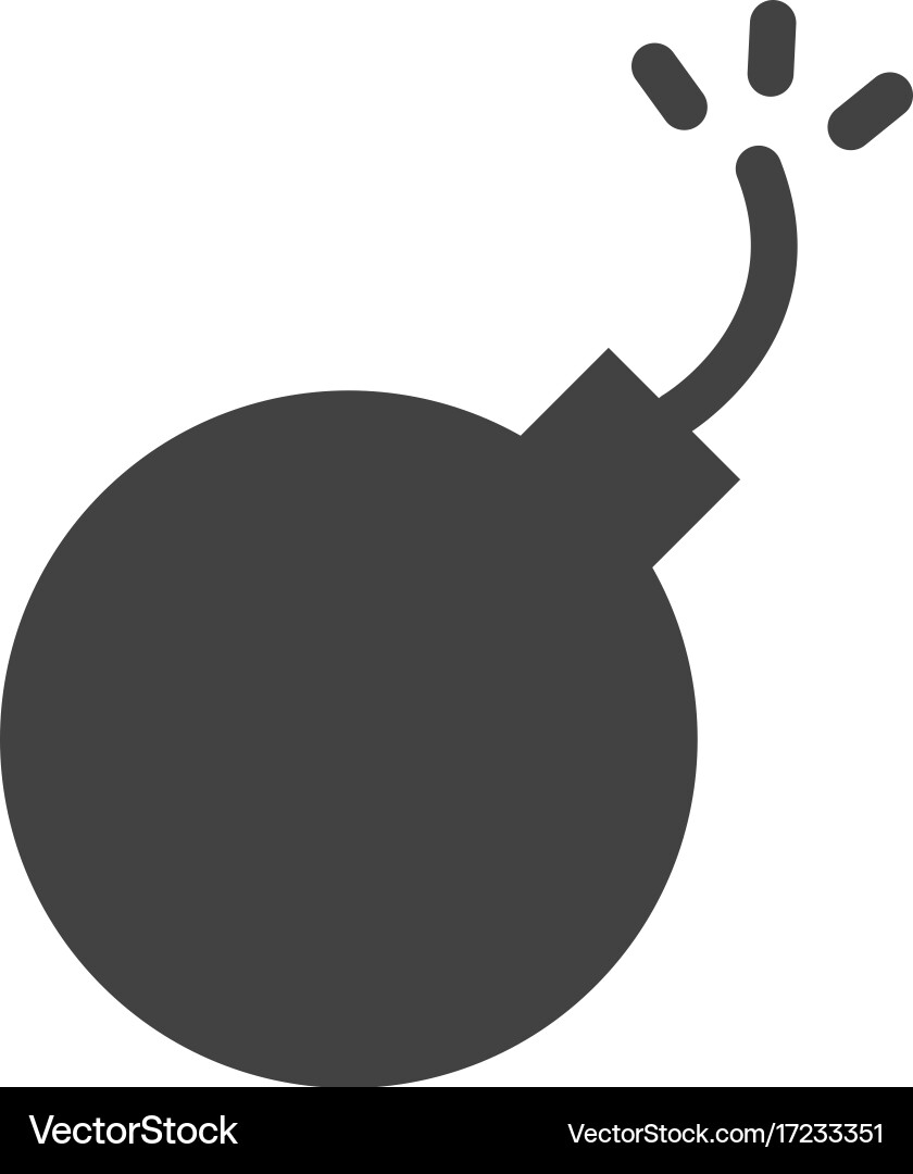 Exploding cannon ball vector image