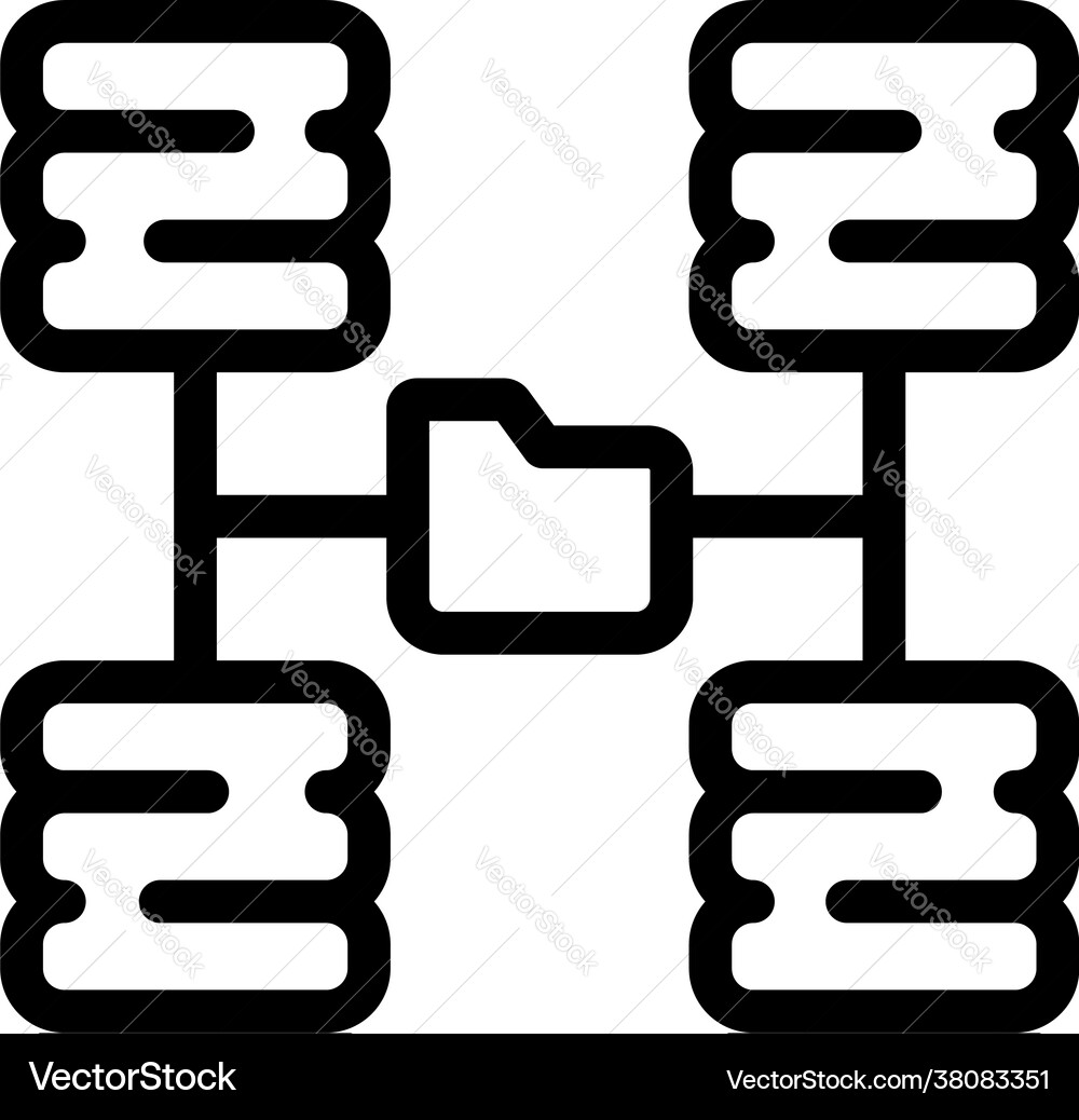 Filter server network icon outline style Filter server network icon outline style vector image