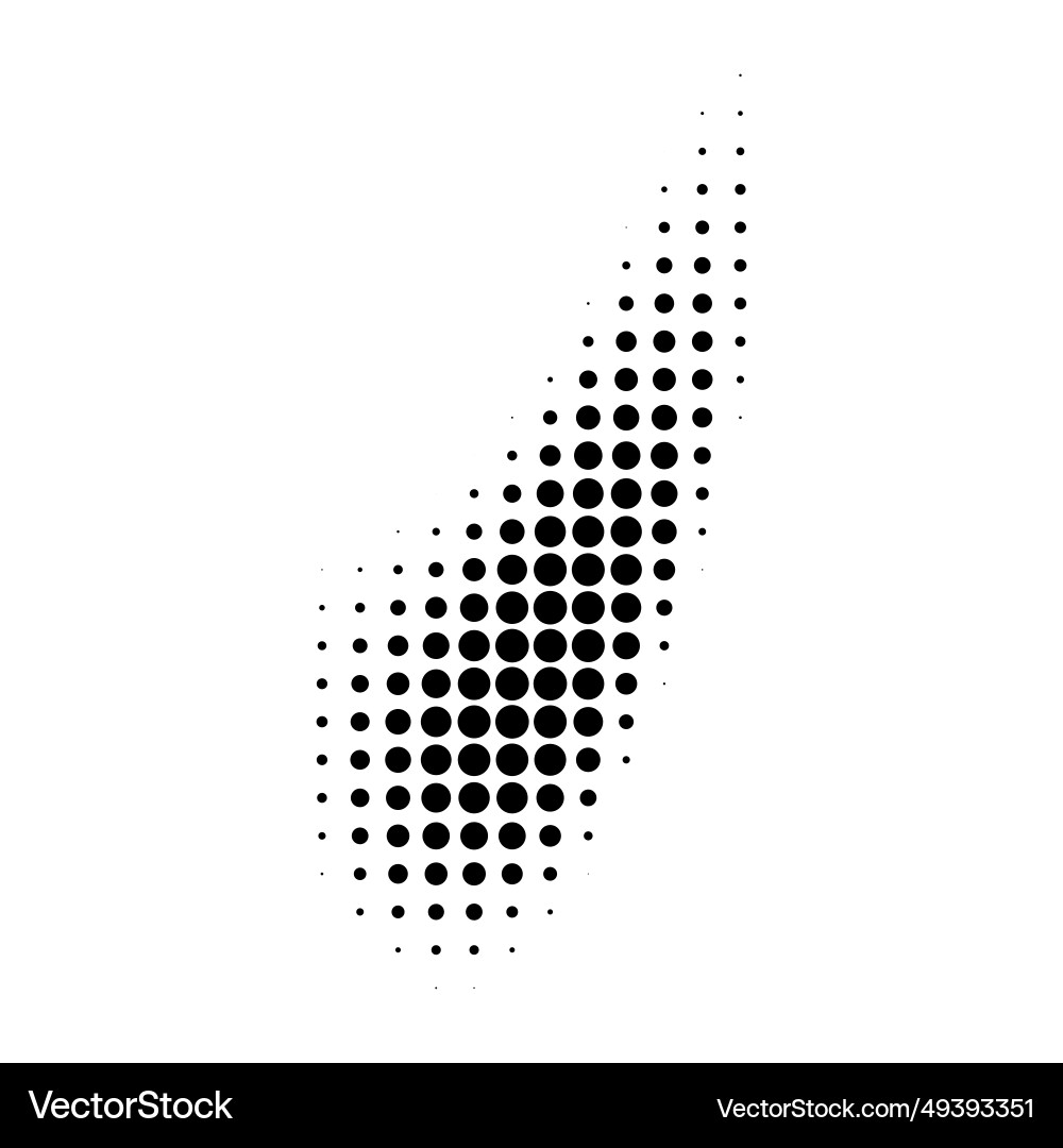 Halftone dots curved gradient pattern Halftone dots curved gradient pattern Vector Image