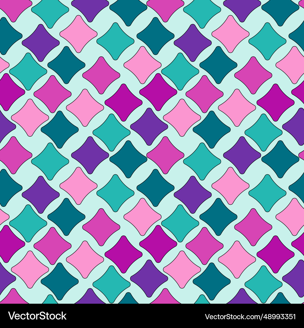 Multi-colored squares in a seamless pattern Vector Image