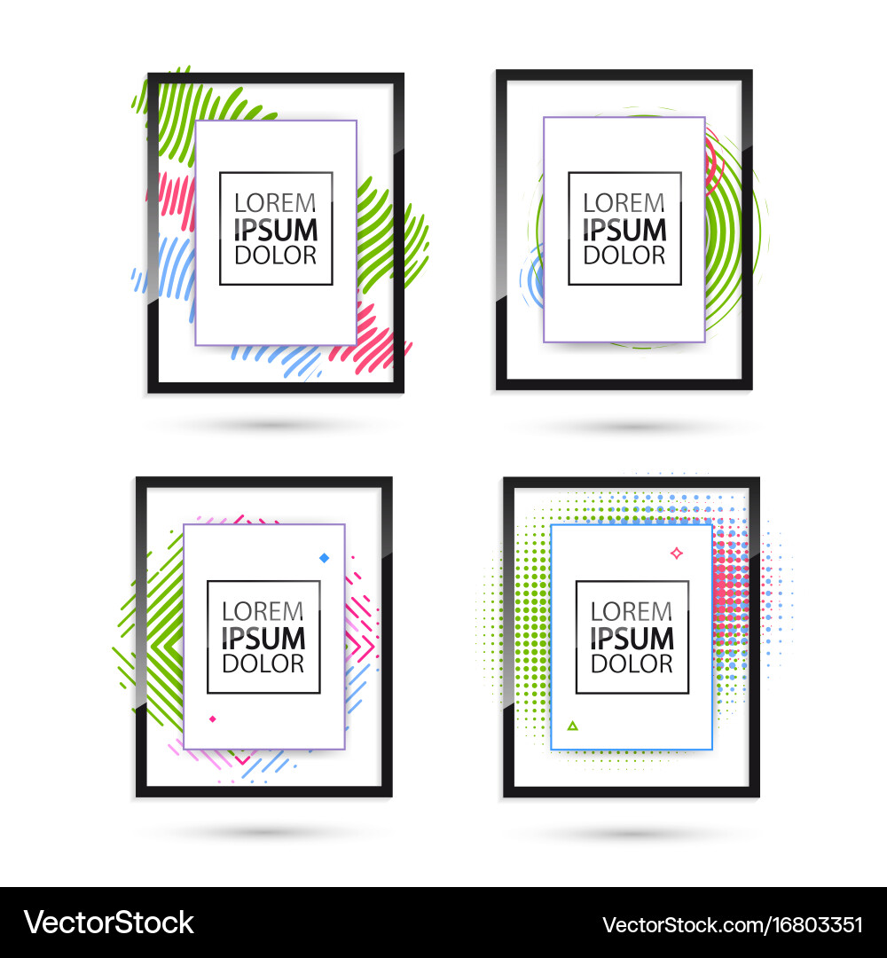 Set of frame for your text vector image