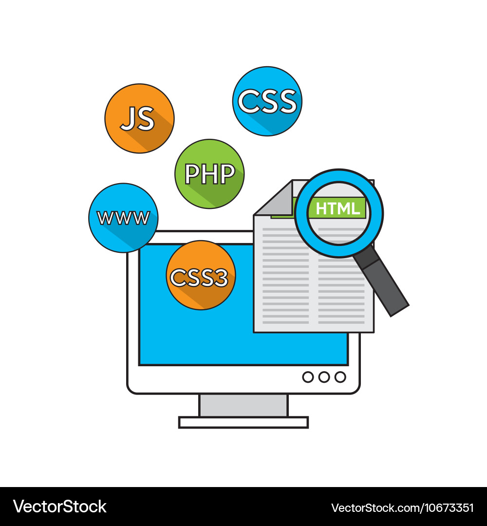 Software programming language icons vector image