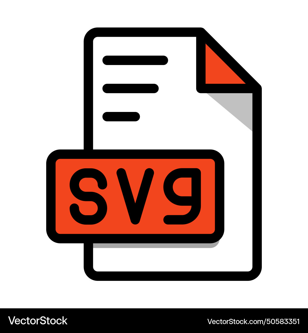 Svg file format icon document type extension Svg file format icon document type extension vector image