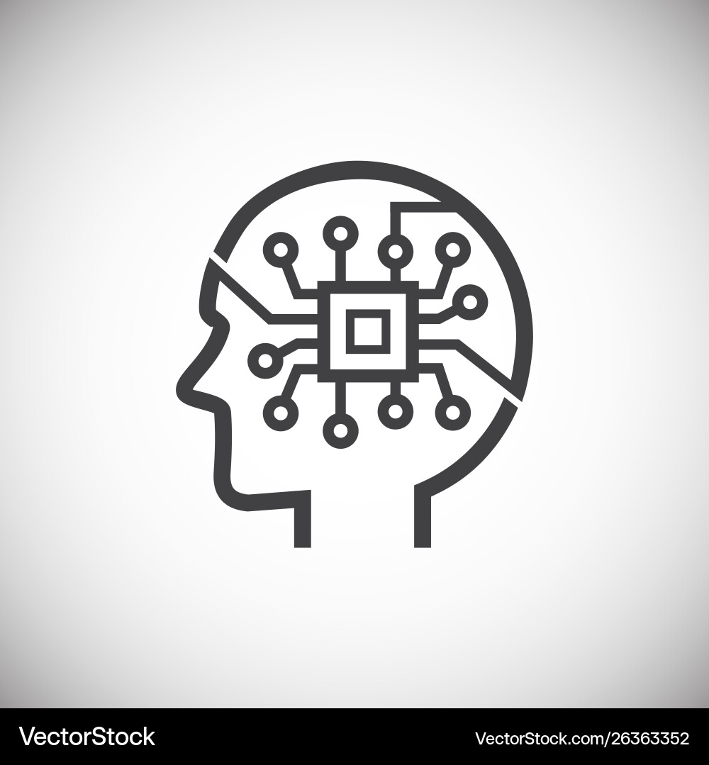 Ai icon on background for graphic and web design Ai icon on background for graphic and web design vector image
