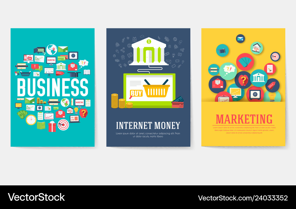 Business-Elemente Karten setzen Marketing-Vorlage Business-Elemente Karten setzen Marketing-Vorlage vektorbild